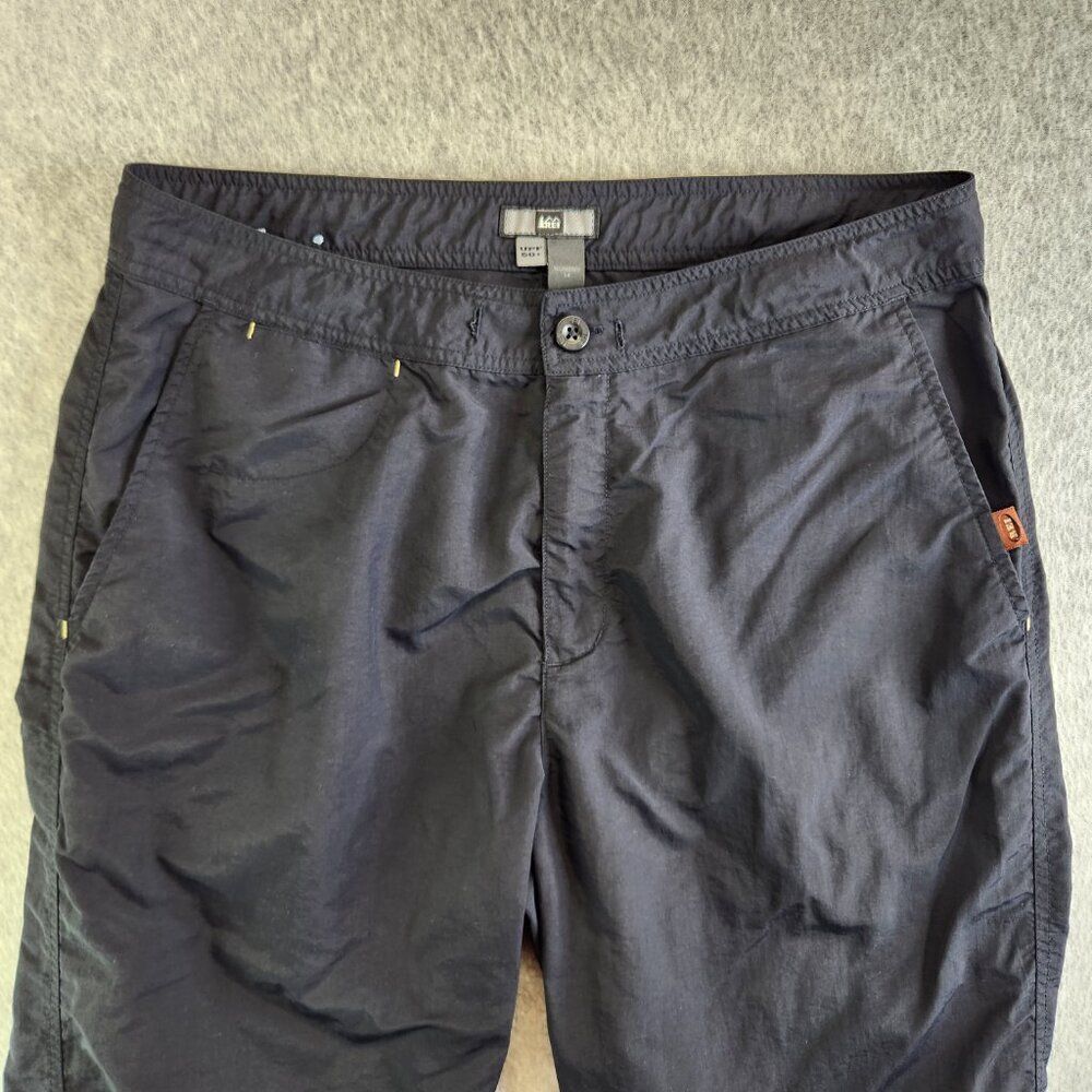 REI Pants Womens 14 Black Cropped Straight UPF 50 Backpacking Hiking Trails - Picture 2 of 16